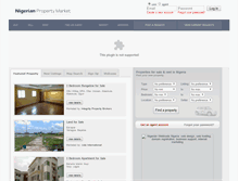 Tablet Screenshot of nigerianpropertymarket.com